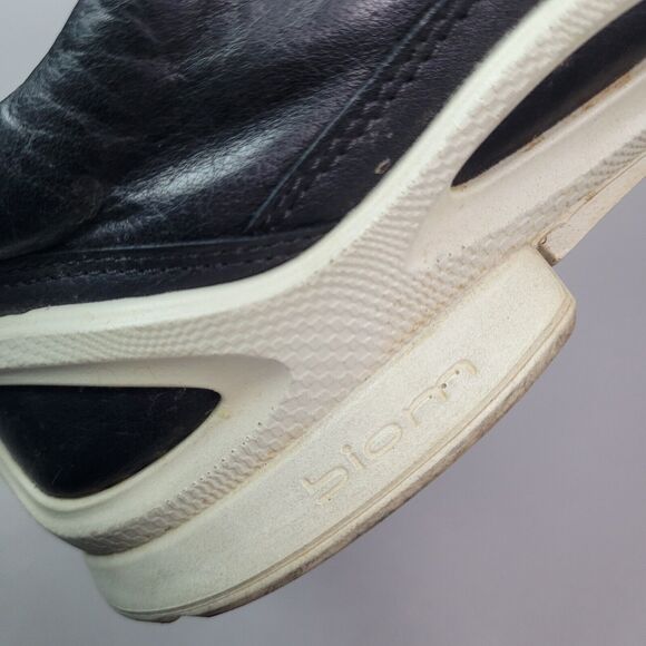 Ecco Yak Leather Biom Street Shoes Black Perforated Sneakers Womens US 9 - Picture 10 of 12